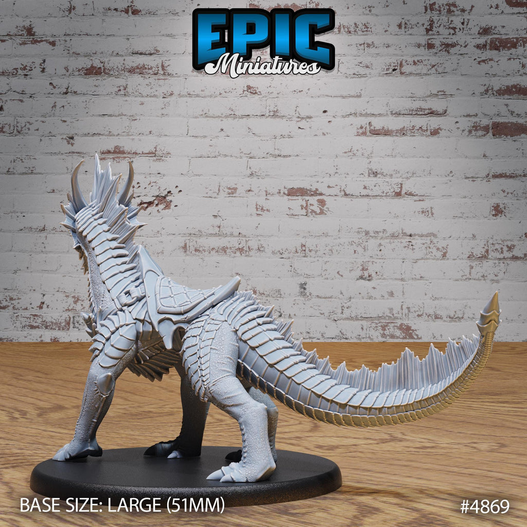 Silver Guard Drake Option #4869 (2) front DND miniature Age of Dragons 16k resin