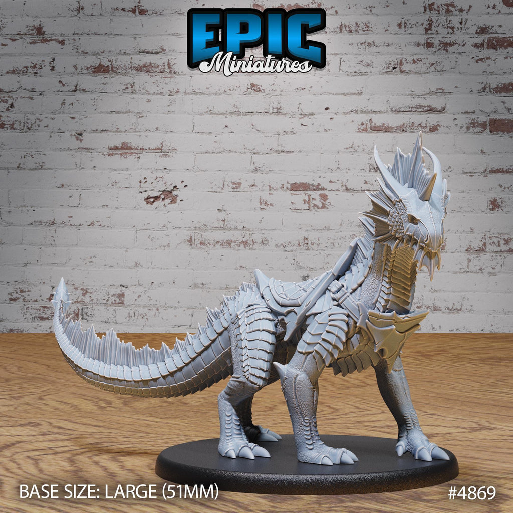 Silver Guard Drake Option #4869 (2) back DND miniature Age of Dragons 16k resin