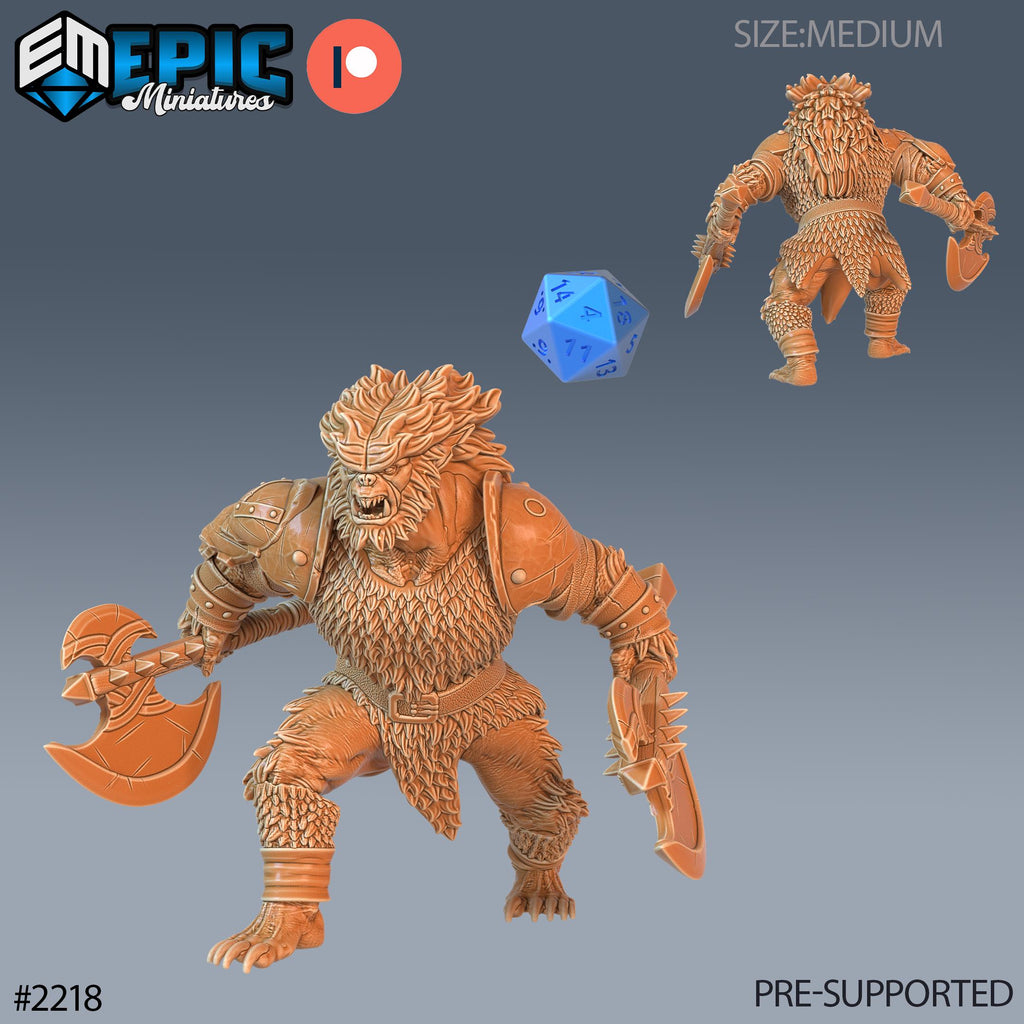 Bugbear Warrior Option #2218 front DND miniature Secret Minds 16k resin