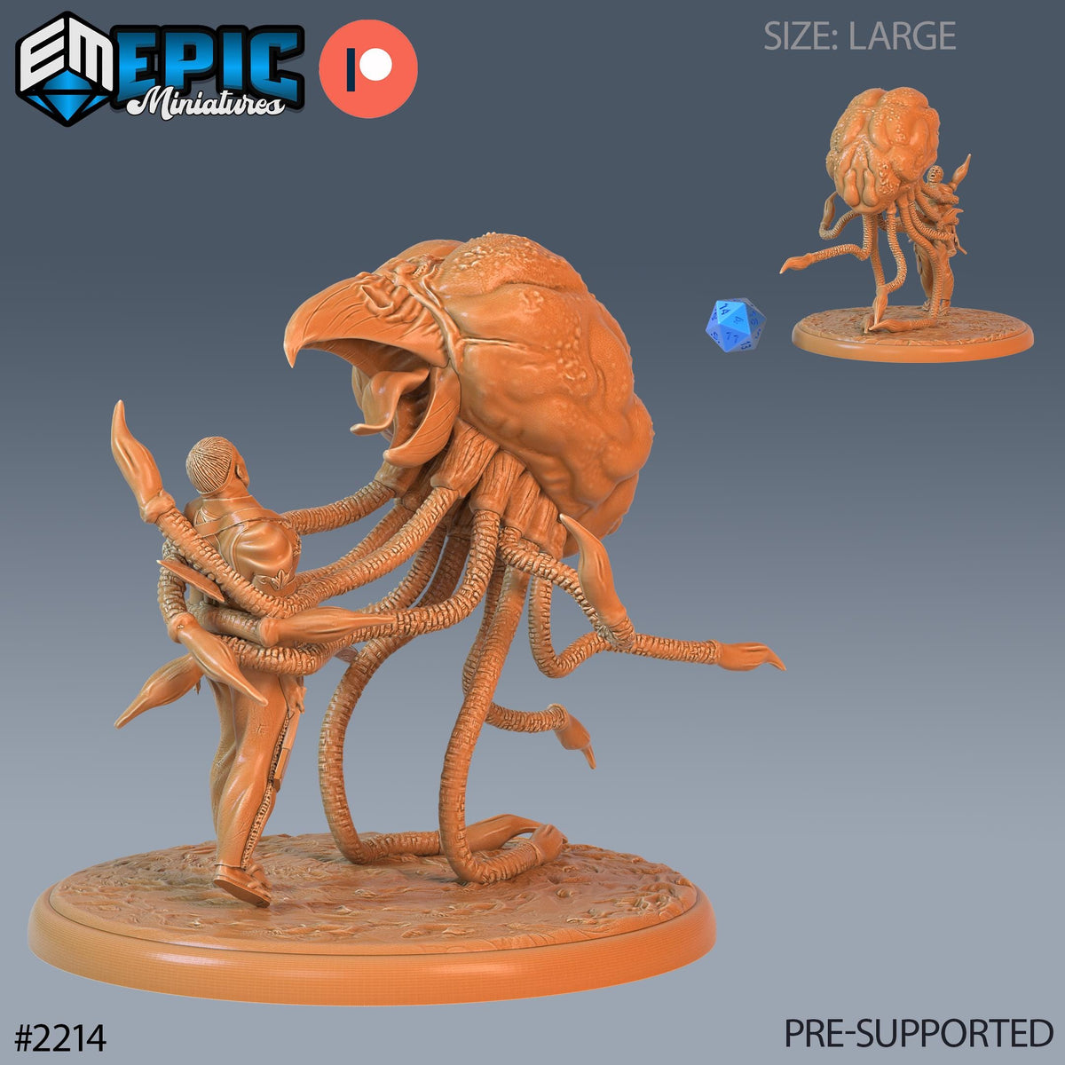 Grell Mother Option #2214 front DND miniature Secret Minds 16k resin