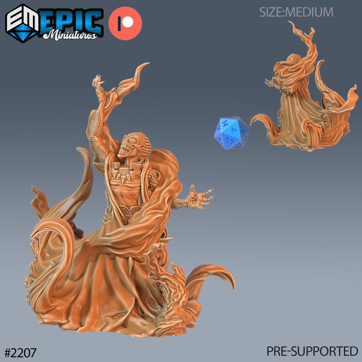 Ultro Demon Option #2207 front DND miniature Secret Minds 16k resin