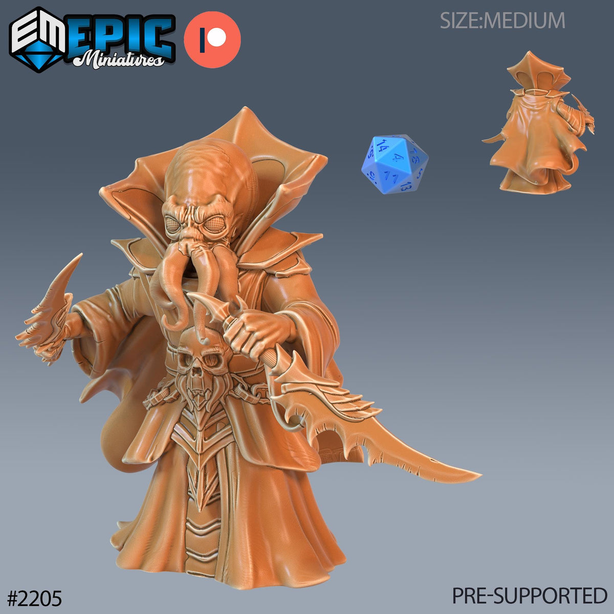Mind Gnome Option #2205 front DND miniature Secret Minds 16k resin