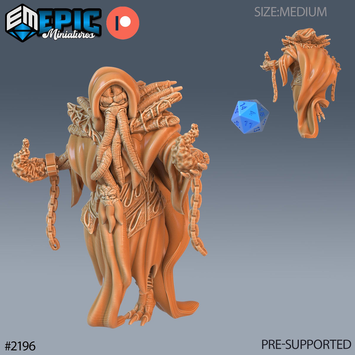 Mind Eater Crew Option #2196 front DND miniature Secret Minds 16k resin