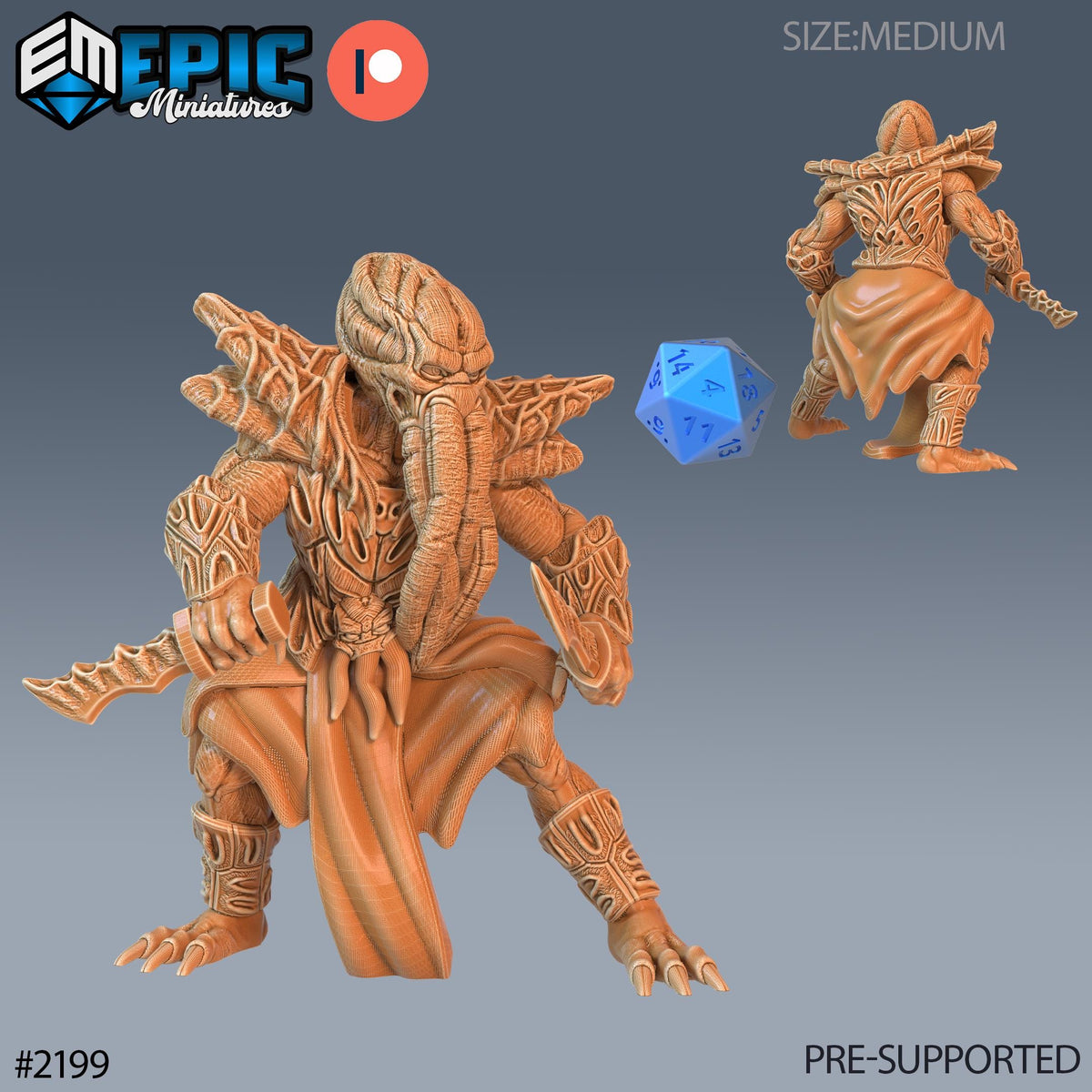 Mind Eater Crew Option #2199 front DND miniature Secret Minds 16k resin