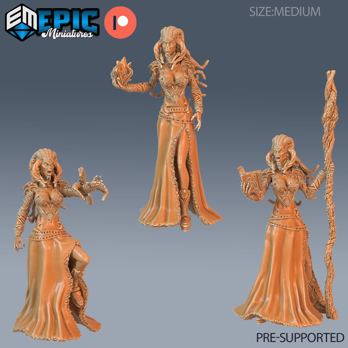 Mind Domina Set of 3 DND miniatures group photo Secret Minds
