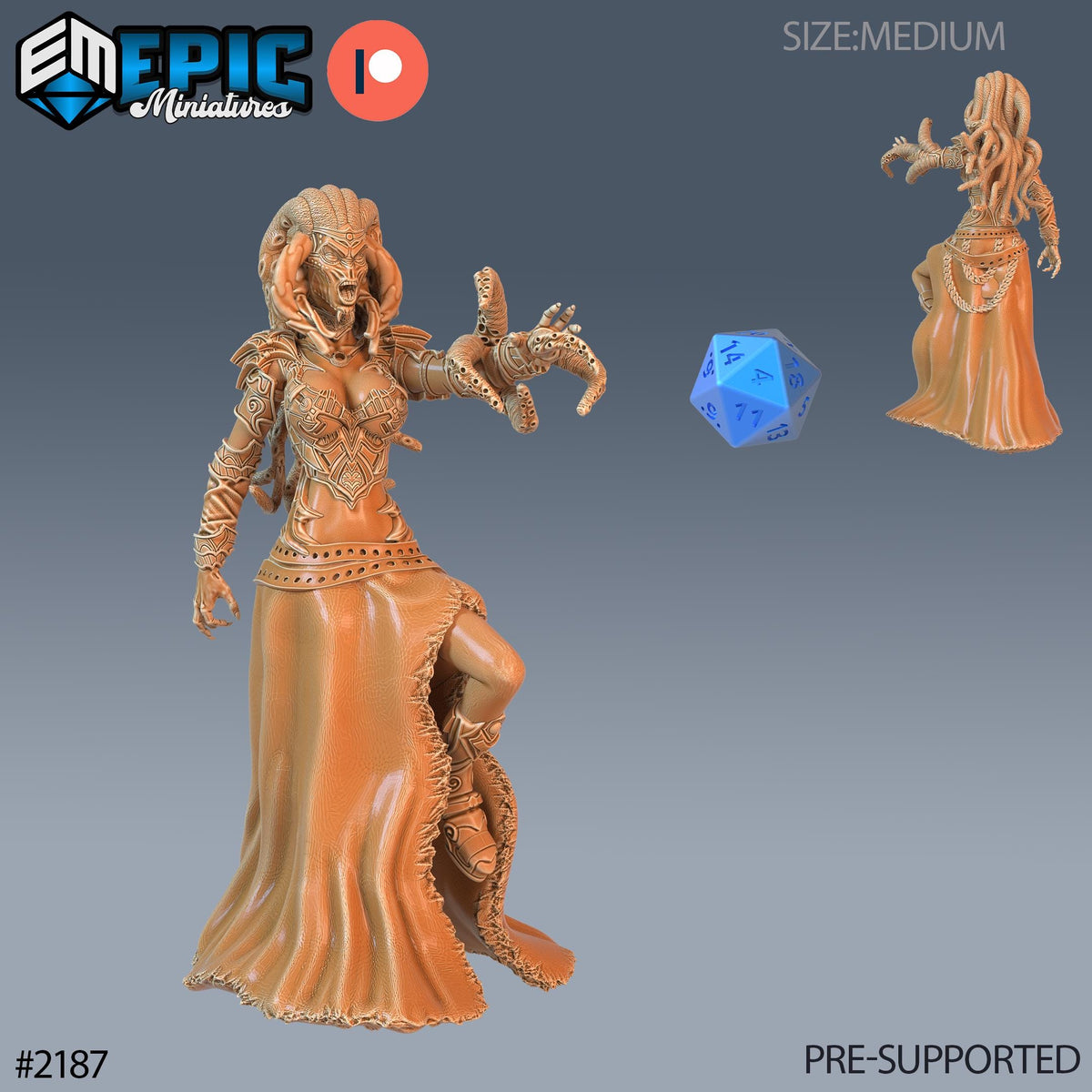 Mind Domina Option #2187 front DND miniature Secret Minds 16k resin