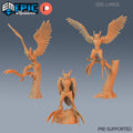 Owl Harpy Set of 3 DND miniatures group photo Justice Hills