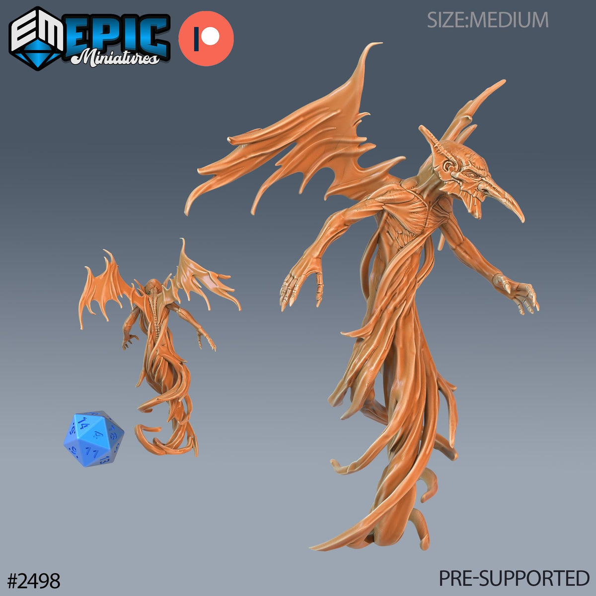 Air Mephit Option #2498 front DND miniature Justice Hills 16k resin