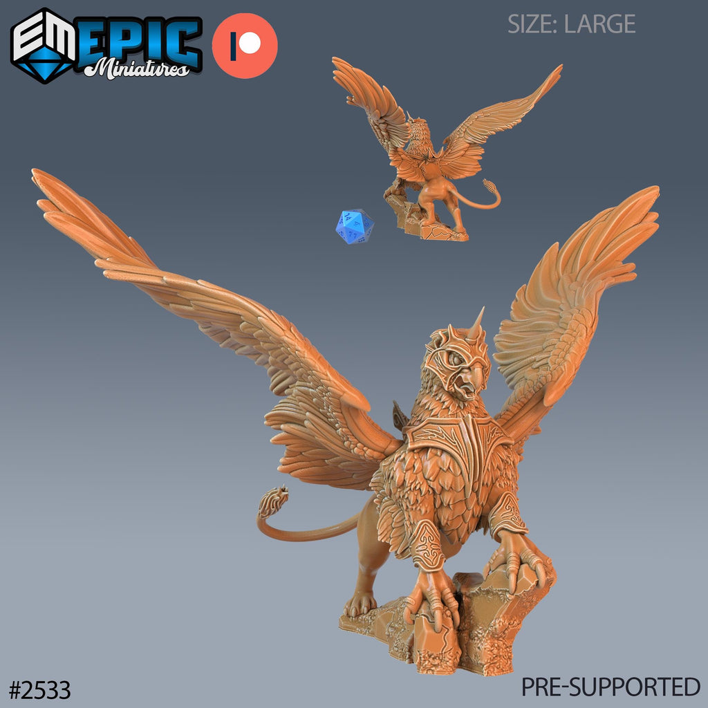 Griffin Option #2533 front DND miniature Justice Hills 16k resin