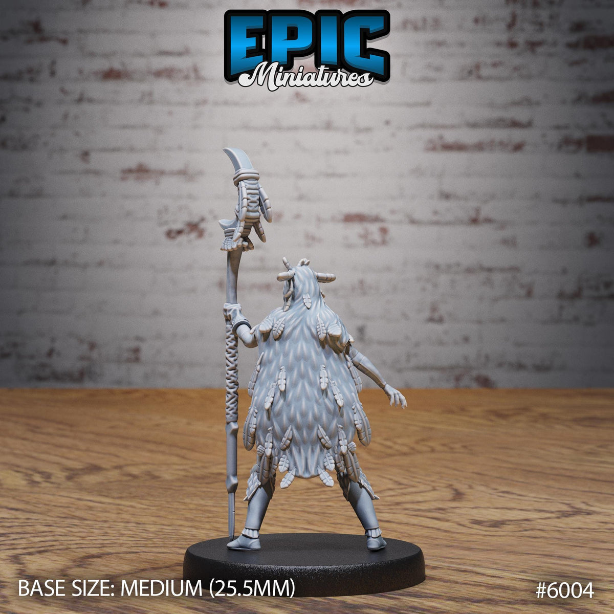 Raven Shaman Option #6004 back DND miniature Native Magic 16k resin