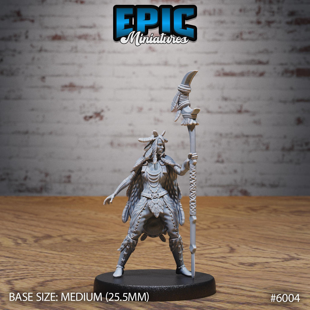 Raven Shaman Option #6004 front DND miniature Native Magic 16k resin