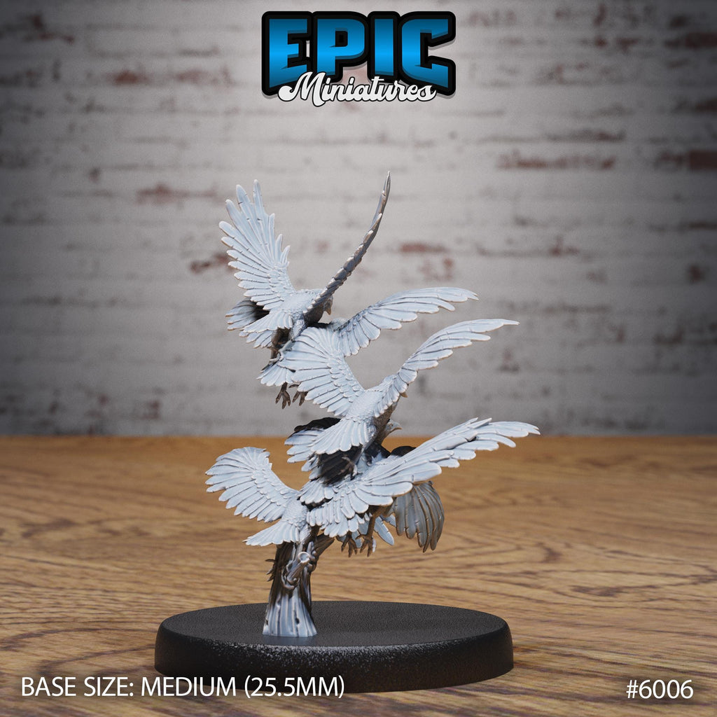 Raven Swarm Option #6006 back DND miniature Native Magic 16k resin