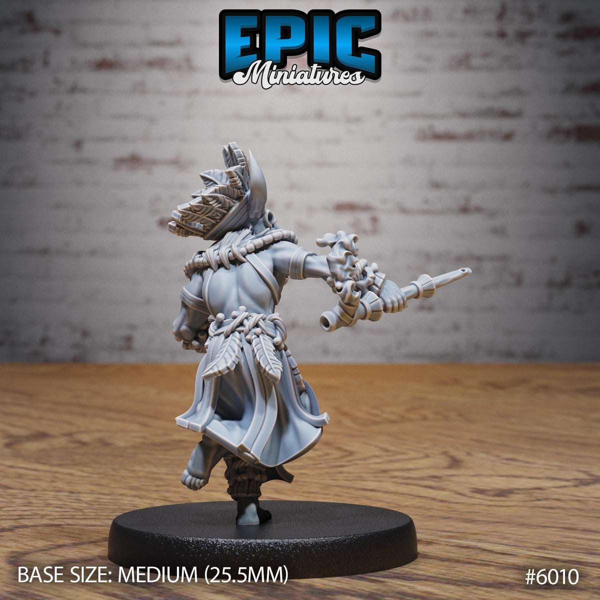 Native Tribe Option #6010 front DND miniature Native Magic 16k resin