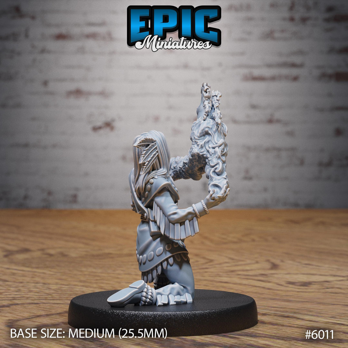 Native Tribe Option #6011 front DND miniature Native Magic 16k resin