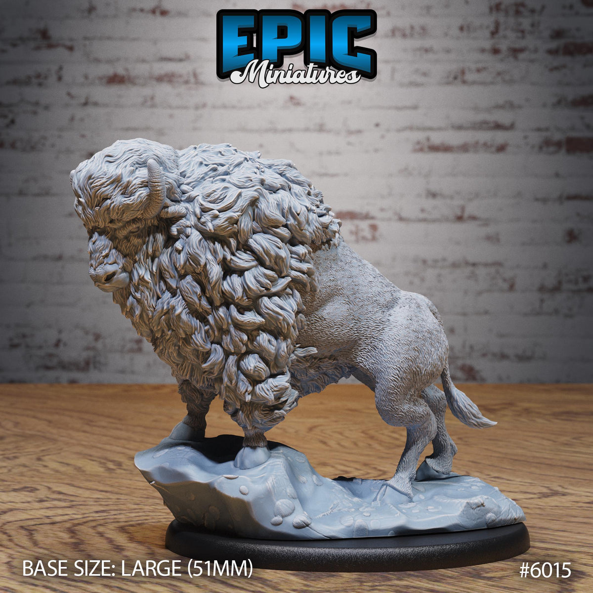 Bison Option #6015 front DND miniature Native Magic 16k resin