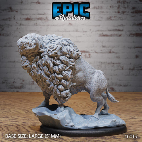 Bison Option #6015 front DND miniature Native Magic 16k resin