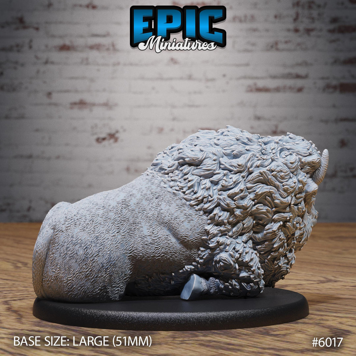 Bison Option #6017 back DND miniature Native Magic 16k resin