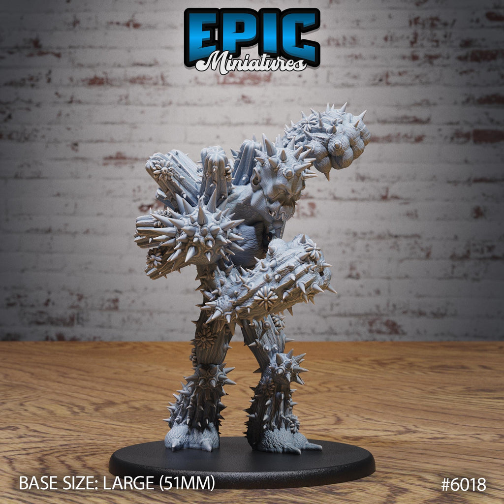 Cactus Golem Option #6018 front DND miniature Native Magic 16k resin