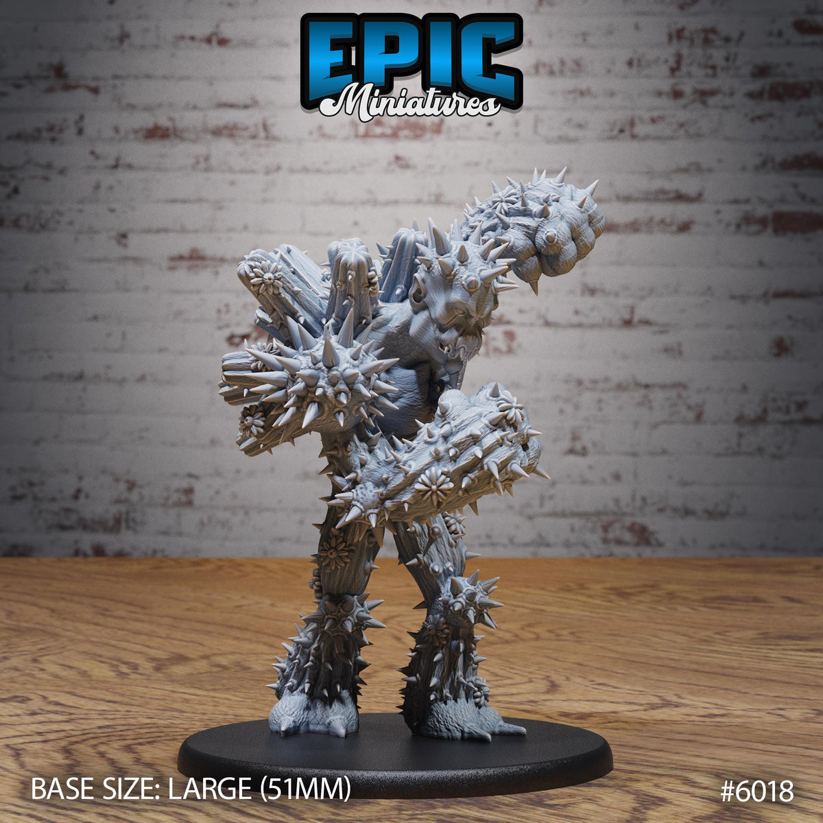 Cactus Golem Option #6018 front DND miniature Native Magic 16k resin