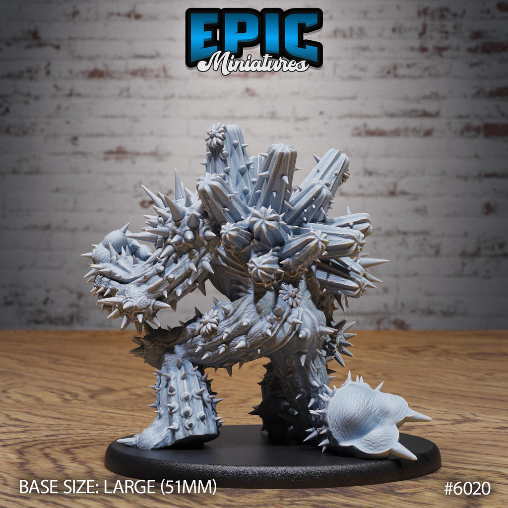Cactus Golem Option #6020 back DND miniature Native Magic 16k resin