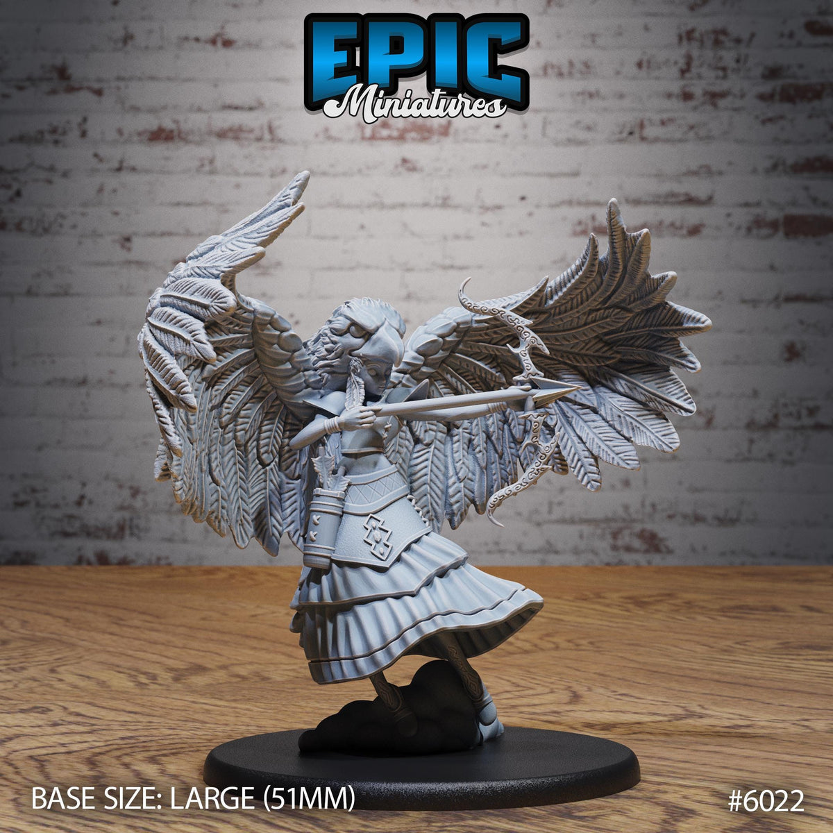 Eagle Spirit Shaman Option #6022 front DND miniature Native Magic 16k resin