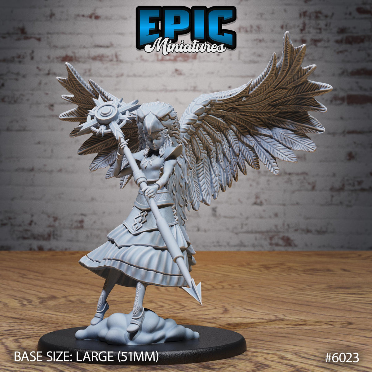 Eagle Spirit Shaman Option #6023 front DND miniature Native Magic 16k resin