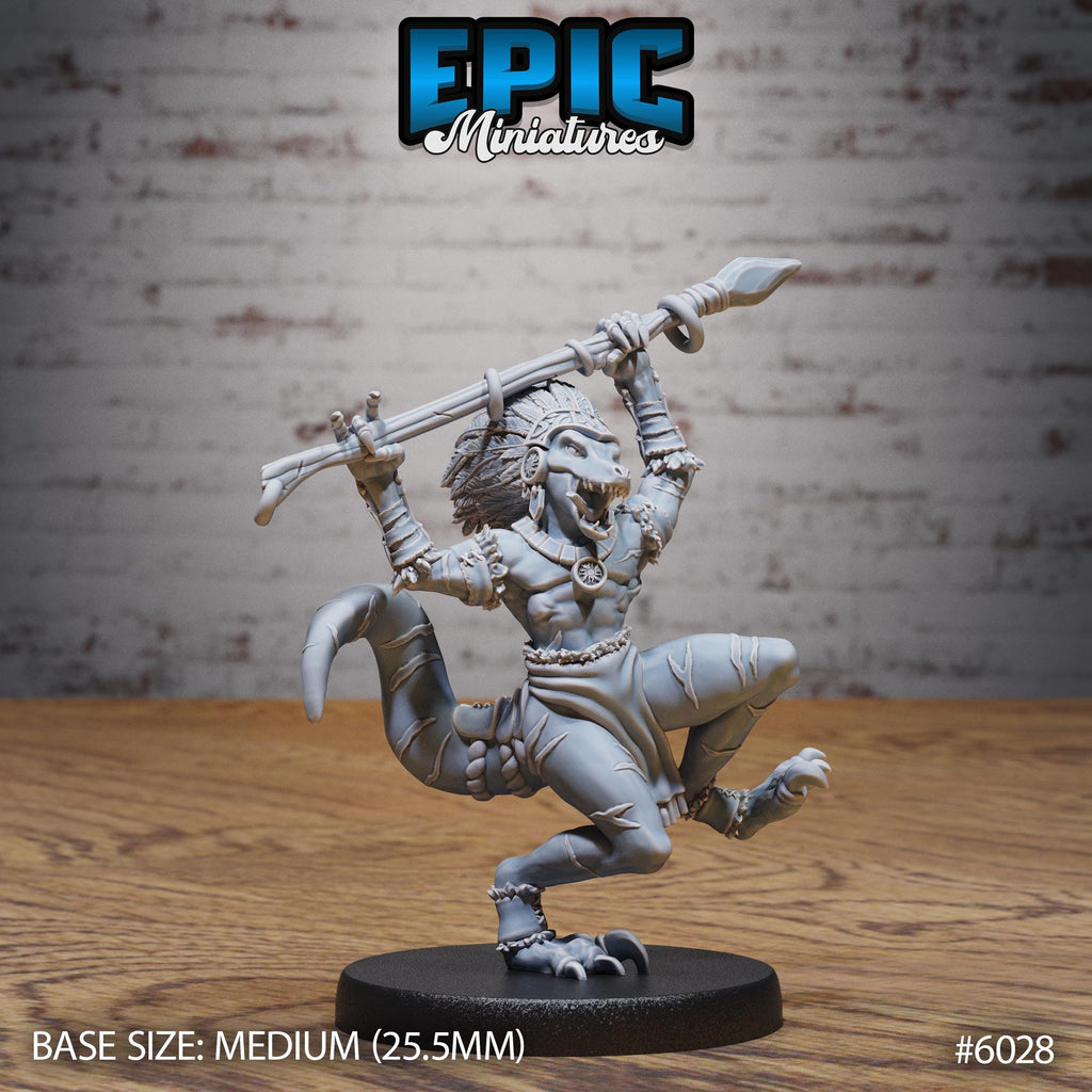 Tribe Kobold Shaman Option #6028 front DND miniature Native Magic 16k resin