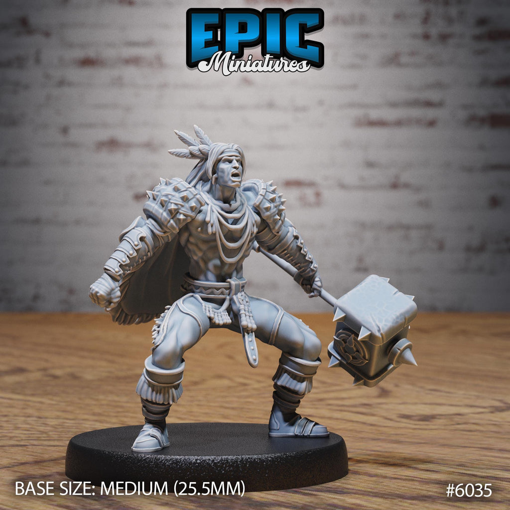 Native Adventurer Option #6035 front DND miniature Native Magic 16k resin