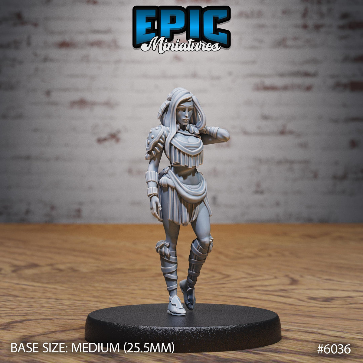 Native Girl Option #6036 front DND miniature Native Magic 16k resin