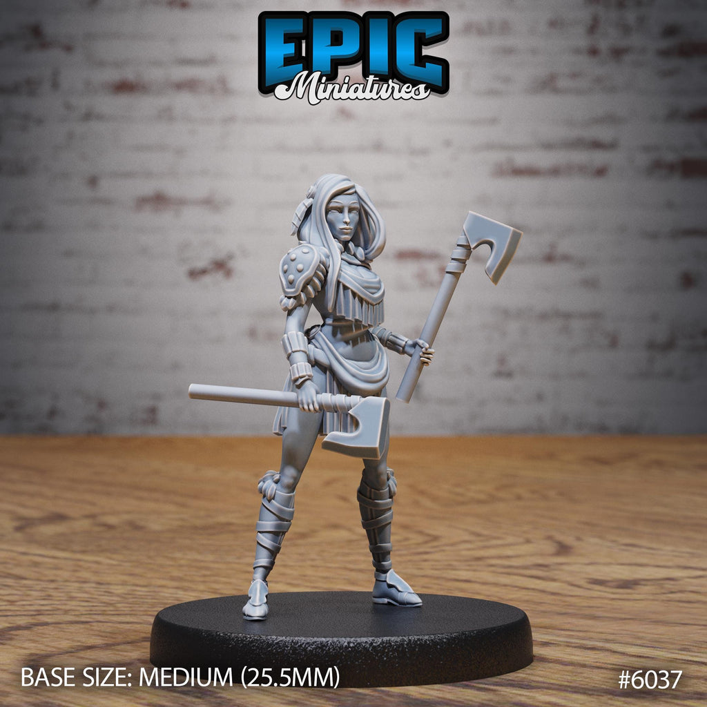 Native Girl Option #6037 front DND miniature Native Magic 16k resin