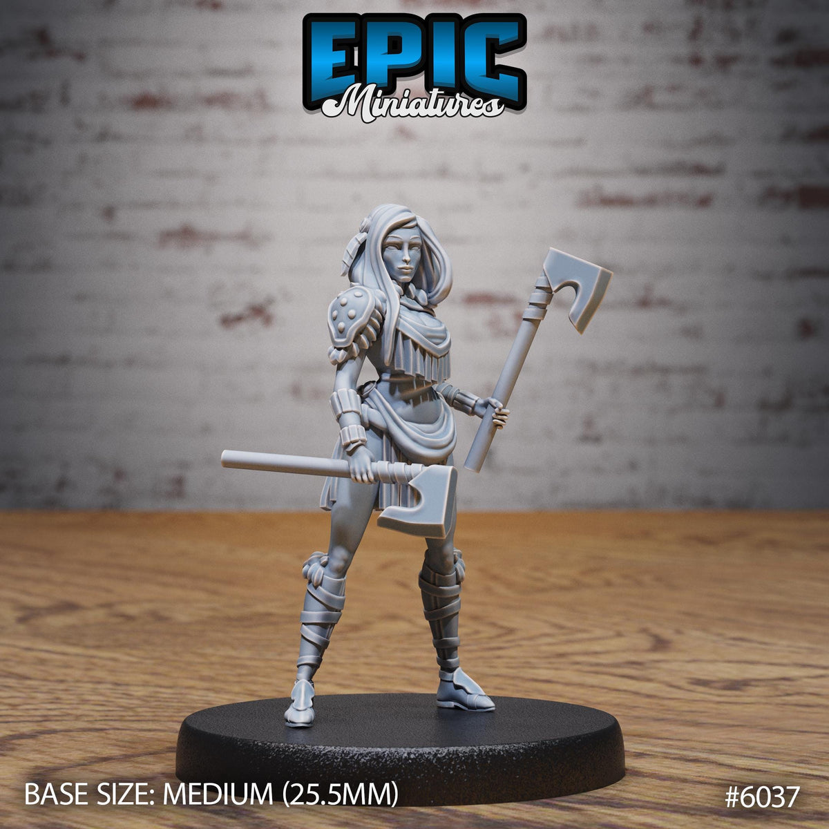Native Girl Option #6037 front DND miniature Native Magic 16k resin