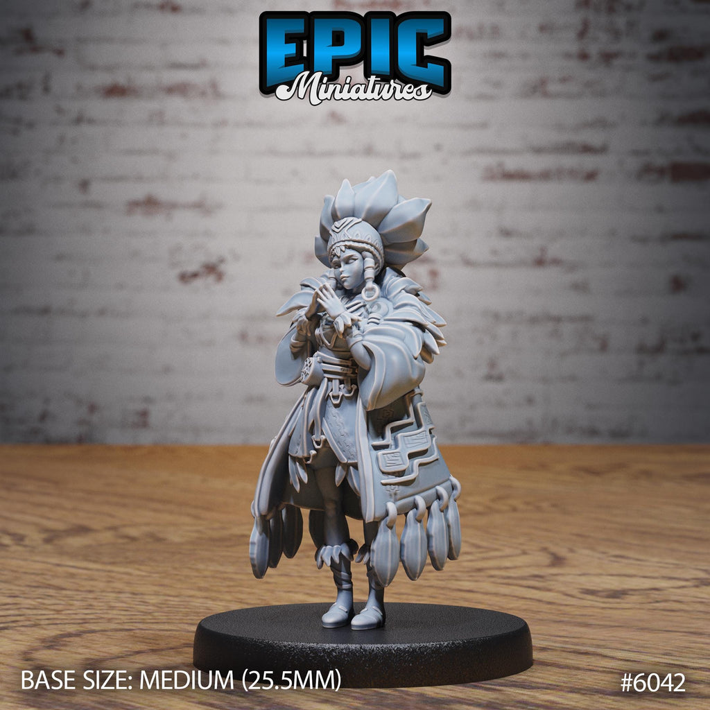 Native Princess Option #6042 front DND miniature Native Magic 16k resin