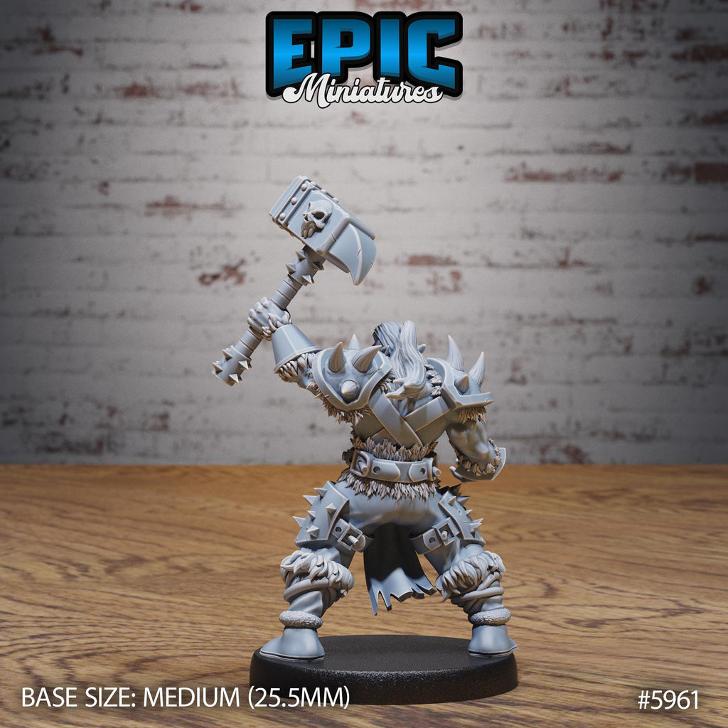Snow Orc Option #5961 back DND miniature Snow Orcs 16k resin