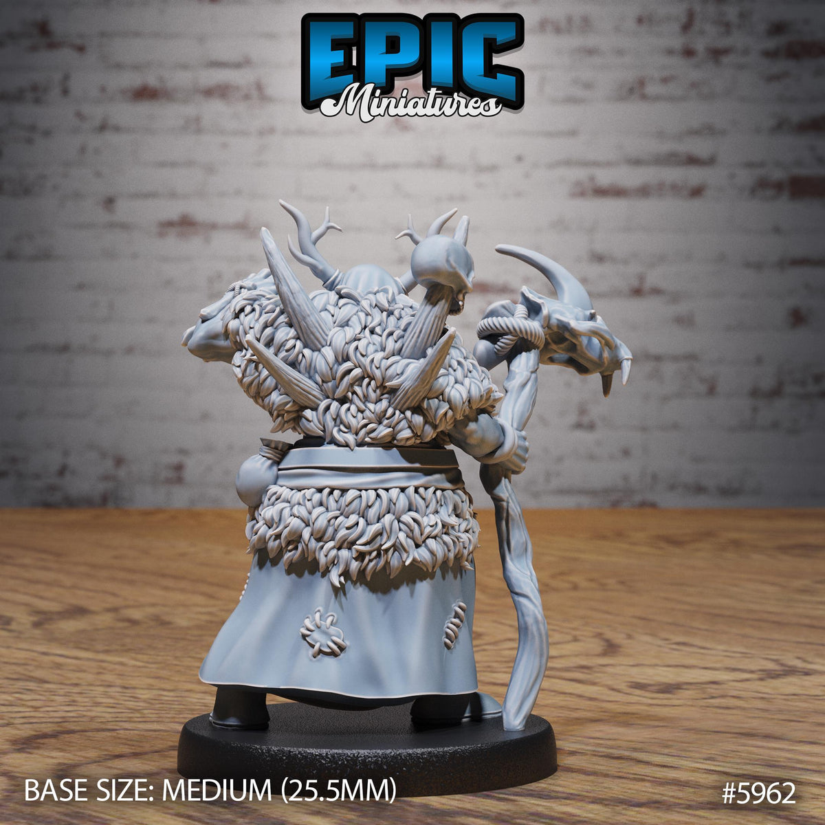 Snow Orc Option #5962 back DND miniature Snow Orcs 16k resin