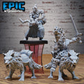 Snow Orc Warg Rider Set of 3 DND miniatures group photo Snow Orcs