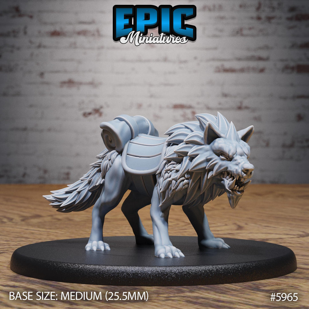 Snow Orc Warg Rider Option #5965 (2) front DND miniature Snow Orcs 16k resin