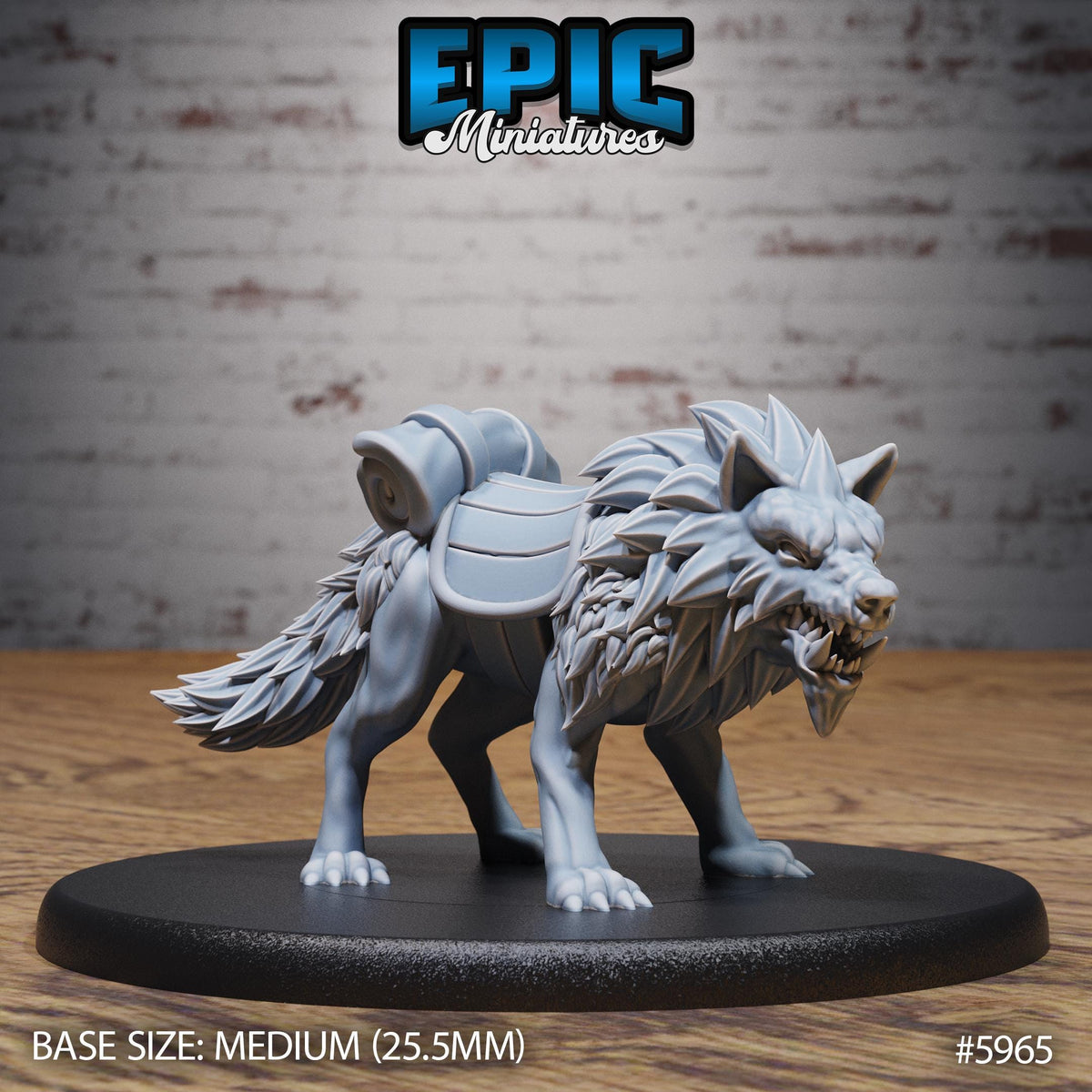 Snow Orc Warg Rider Option #5965 (2) front DND miniature Snow Orcs 16k resin