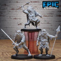 Northern Bugbear Set of 3 DND miniatures group photo Snow Orcs