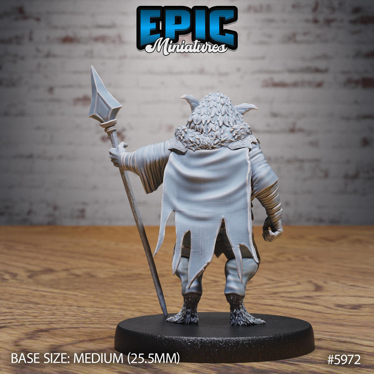 Northern Bugbear Option #5972 back DND miniature Snow Orcs 16k resin