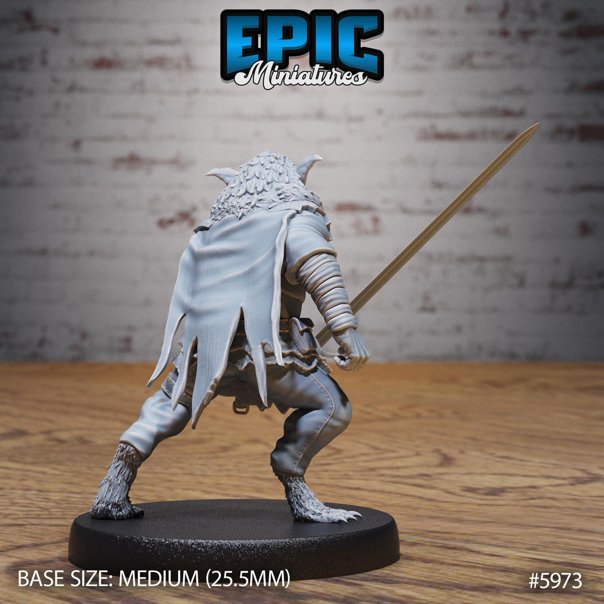 Northern Bugbear Option #5973 back DND miniature Snow Orcs 16k resin