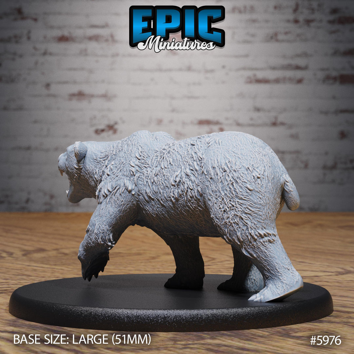 Polar Bear Option #5976 back DND miniature Snow Orcs 16k resin