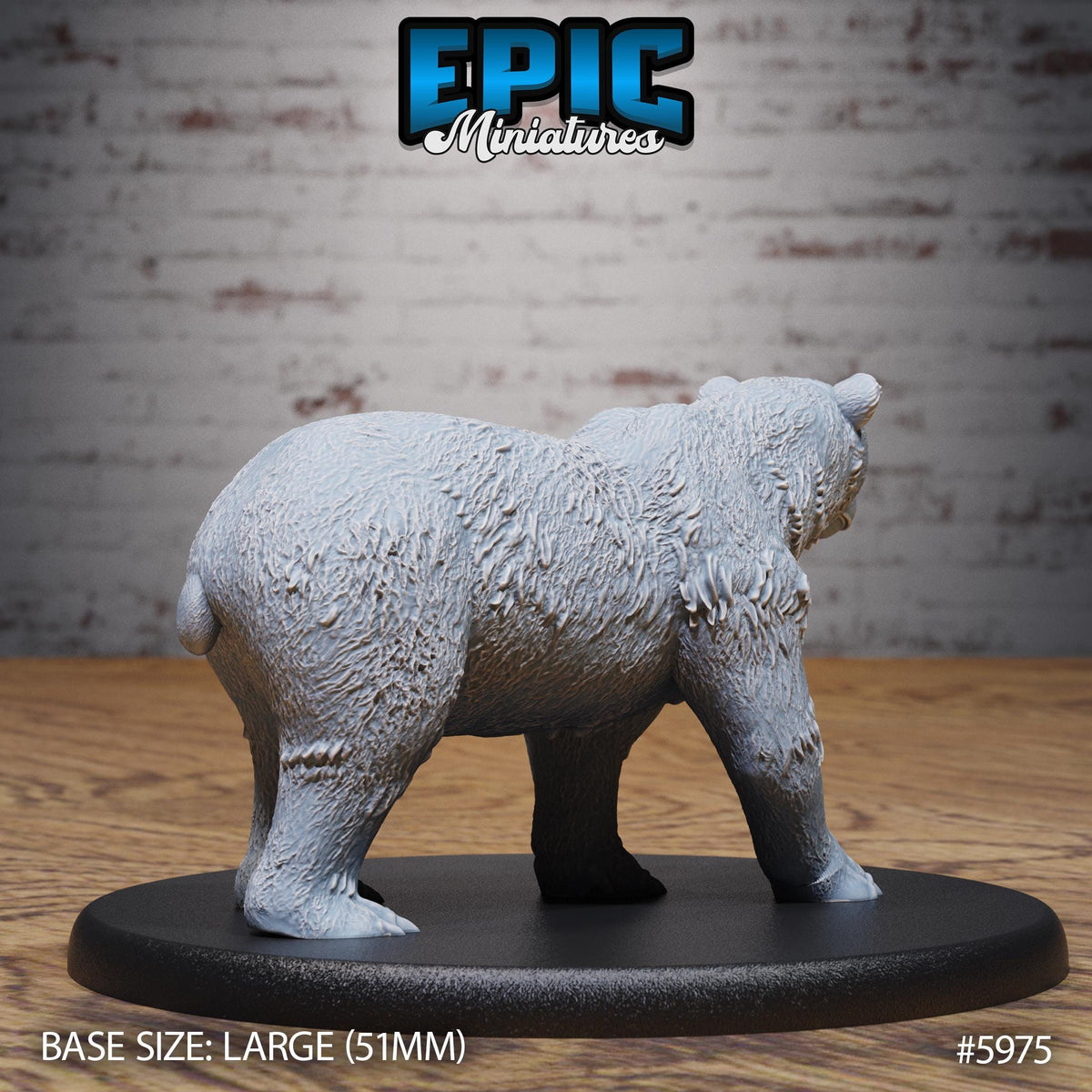 Polar Bear Option #5975 back DND miniature Snow Orcs 16k resin