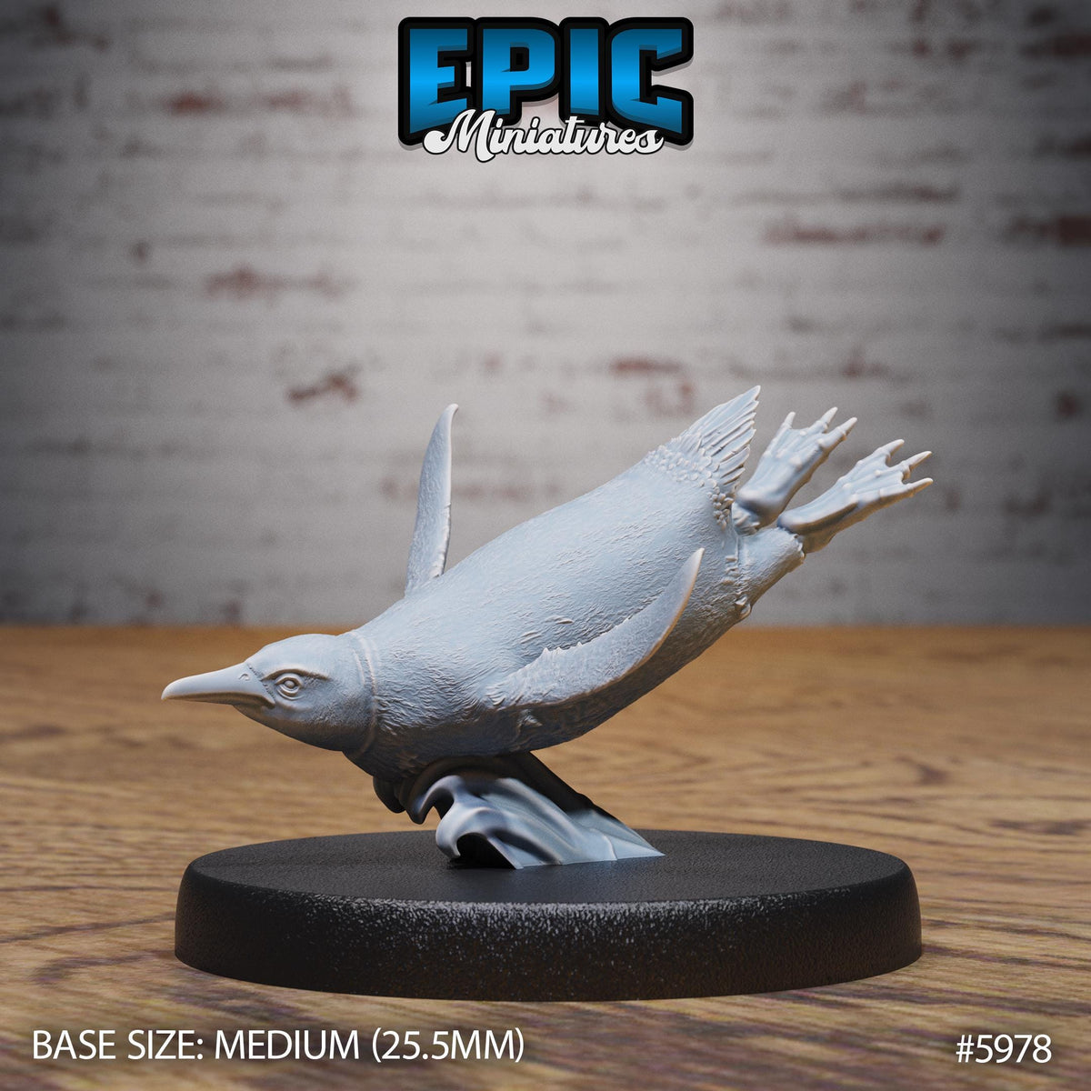 Penguin Option #5978 front DND miniature Snow Orcs 16k resin