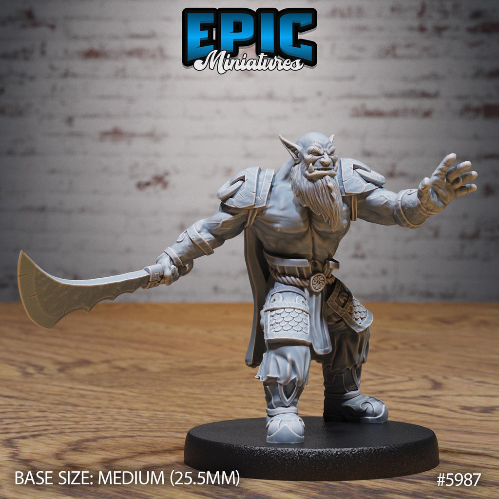 Orc Chief Option #5987 front DND miniature Snow Orcs 16k resin