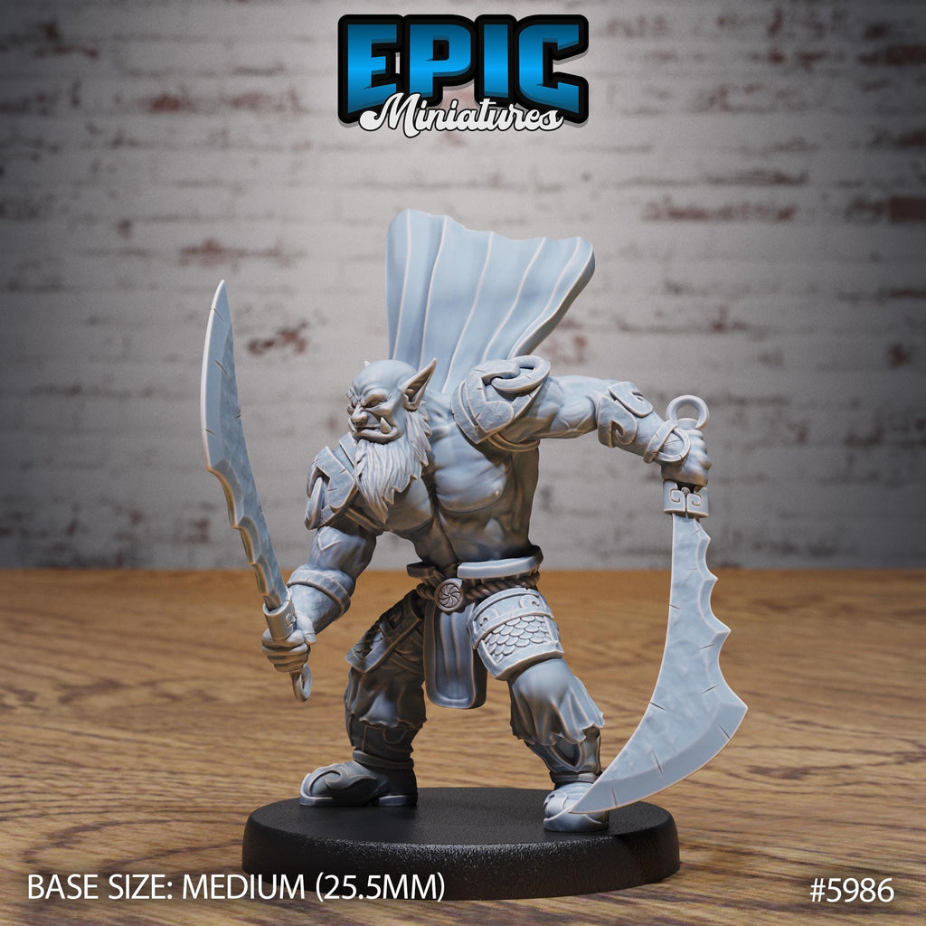 Orc Chief Option #5986 front DND miniature Snow Orcs 16k resin