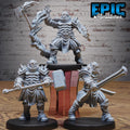 Dark Orc Set of 3 DND miniatures group photo Snow Orcs