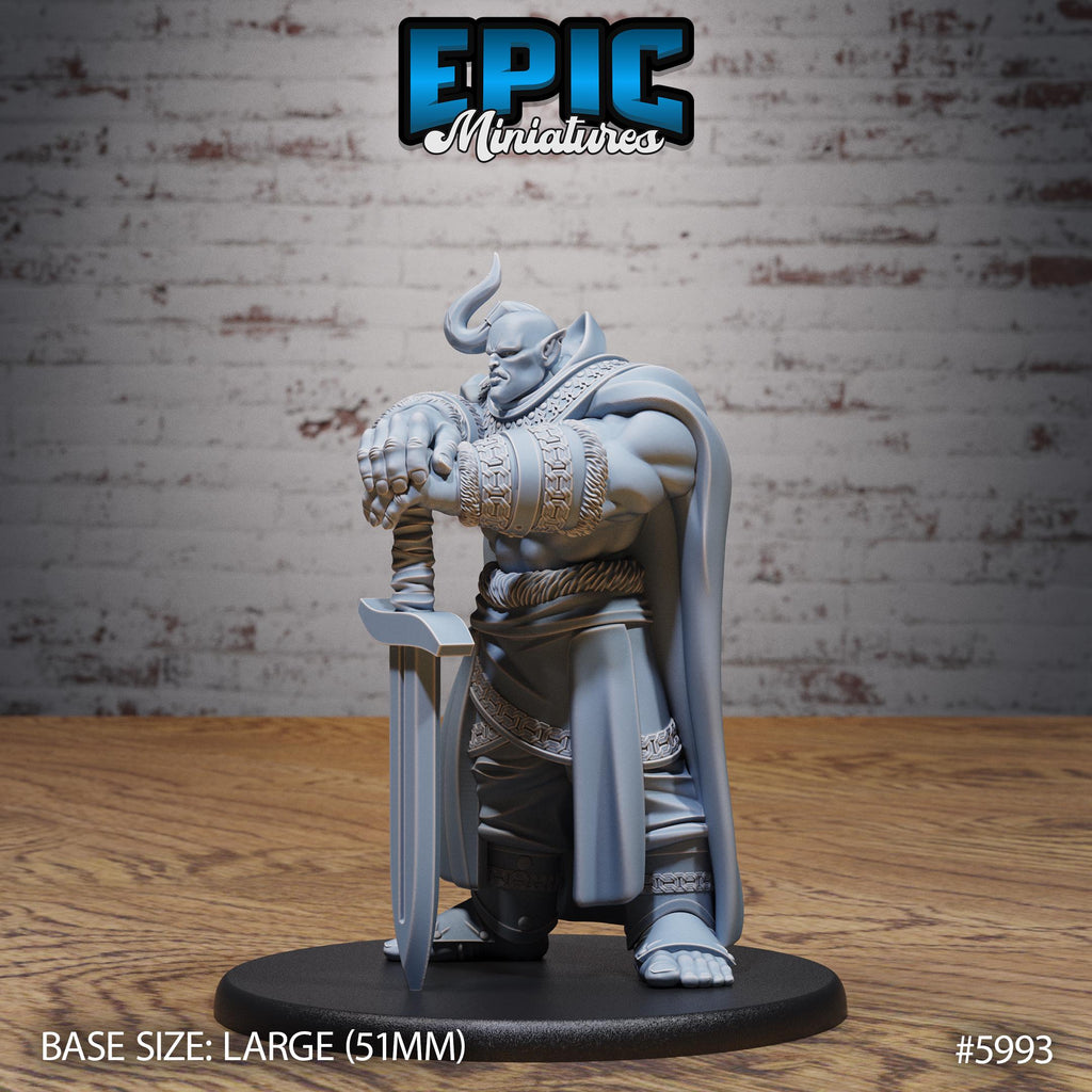 Ogrillon Brute Option #5993 front DND miniature Snow Orcs 16k resin