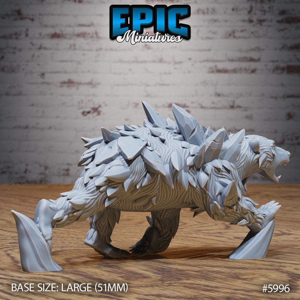Magical Frost Bear Option #5996 back DND miniature Snow Orcs 16k resin