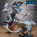 Crystal Dragon Young Set of 2 DND miniatures group photo Snow Orcs