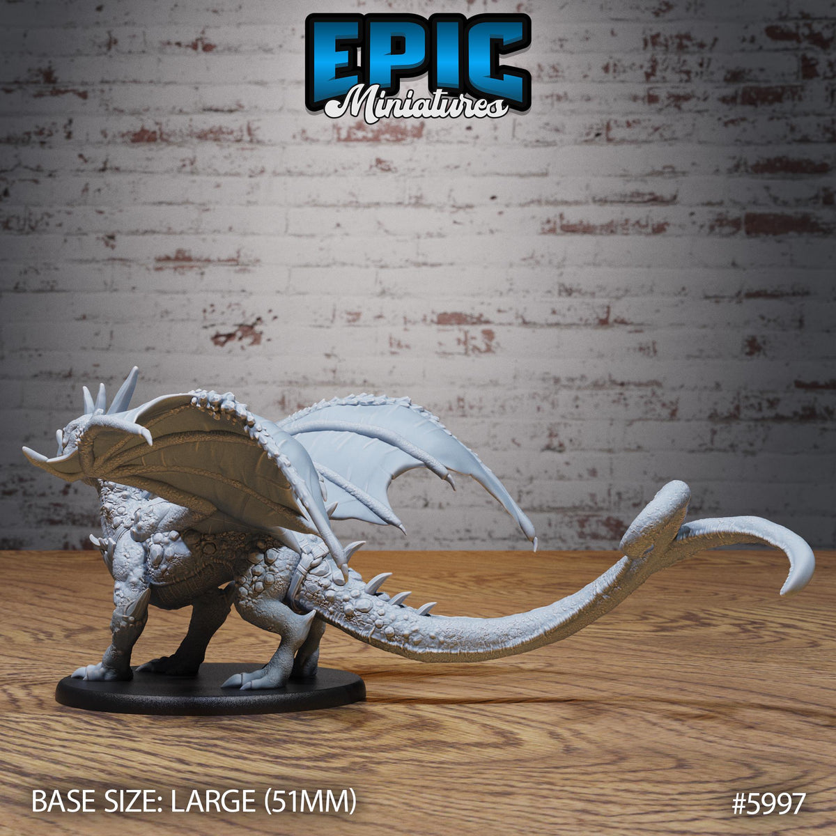 Crystal Dragon Young Option #5997 (2) back DND miniature Snow Orcs 16k resin